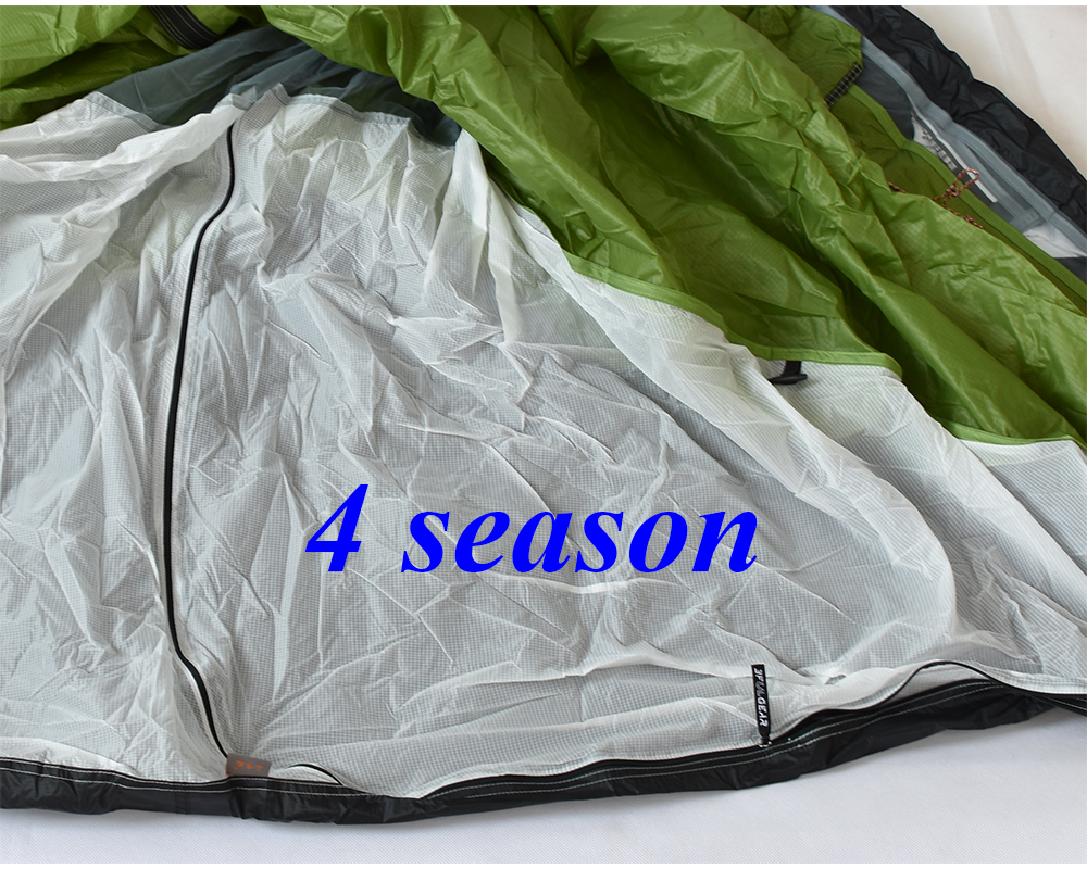 Cheap Goat Tents 3F Lanshan 2 Pro Just 915 Grams 2 Side 20D Silnylon LightWeight  2 Person No See Um 3 And 4 Season Backpacking Camping Tent Tents 